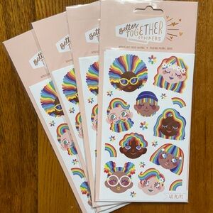 Better Together Rainbow People Stickers